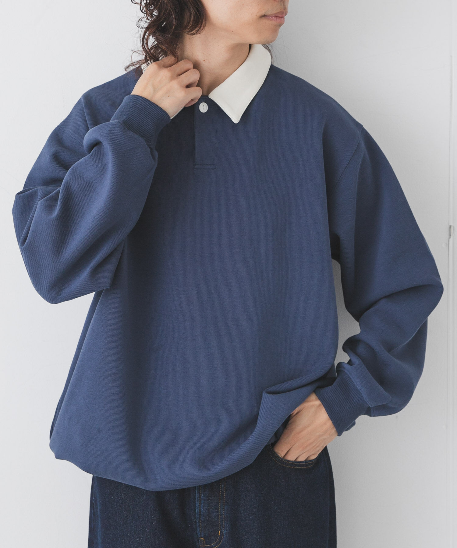 Sonny Label 「ボンディング襟付きプルオーバー」|Tシャツ・カットソー|ネイビー