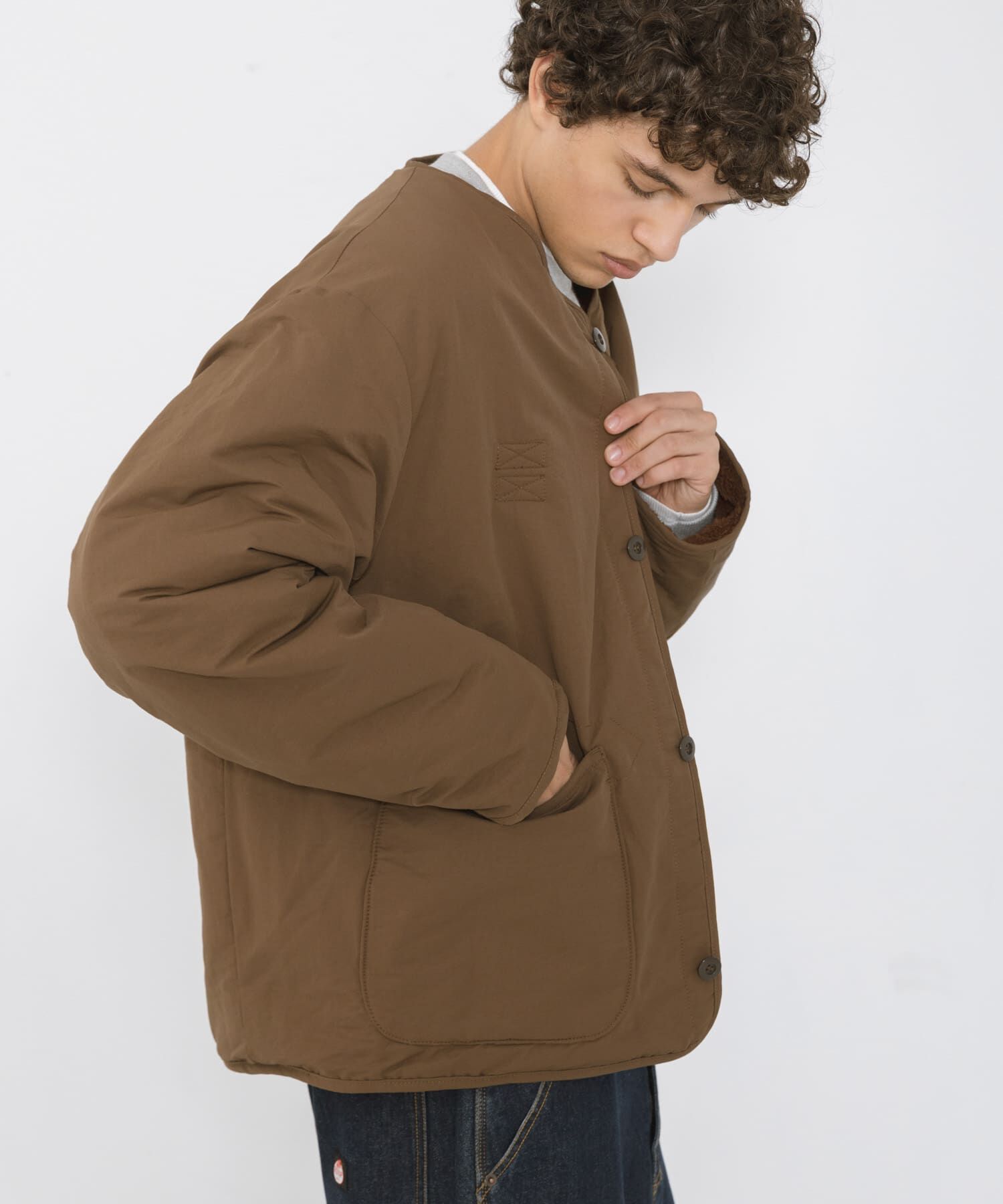 Sonny Label 「『別注』ARMY TWILL&times;Sonny Label　REVERSIBLE JACKET」|ノーカラージャケット|