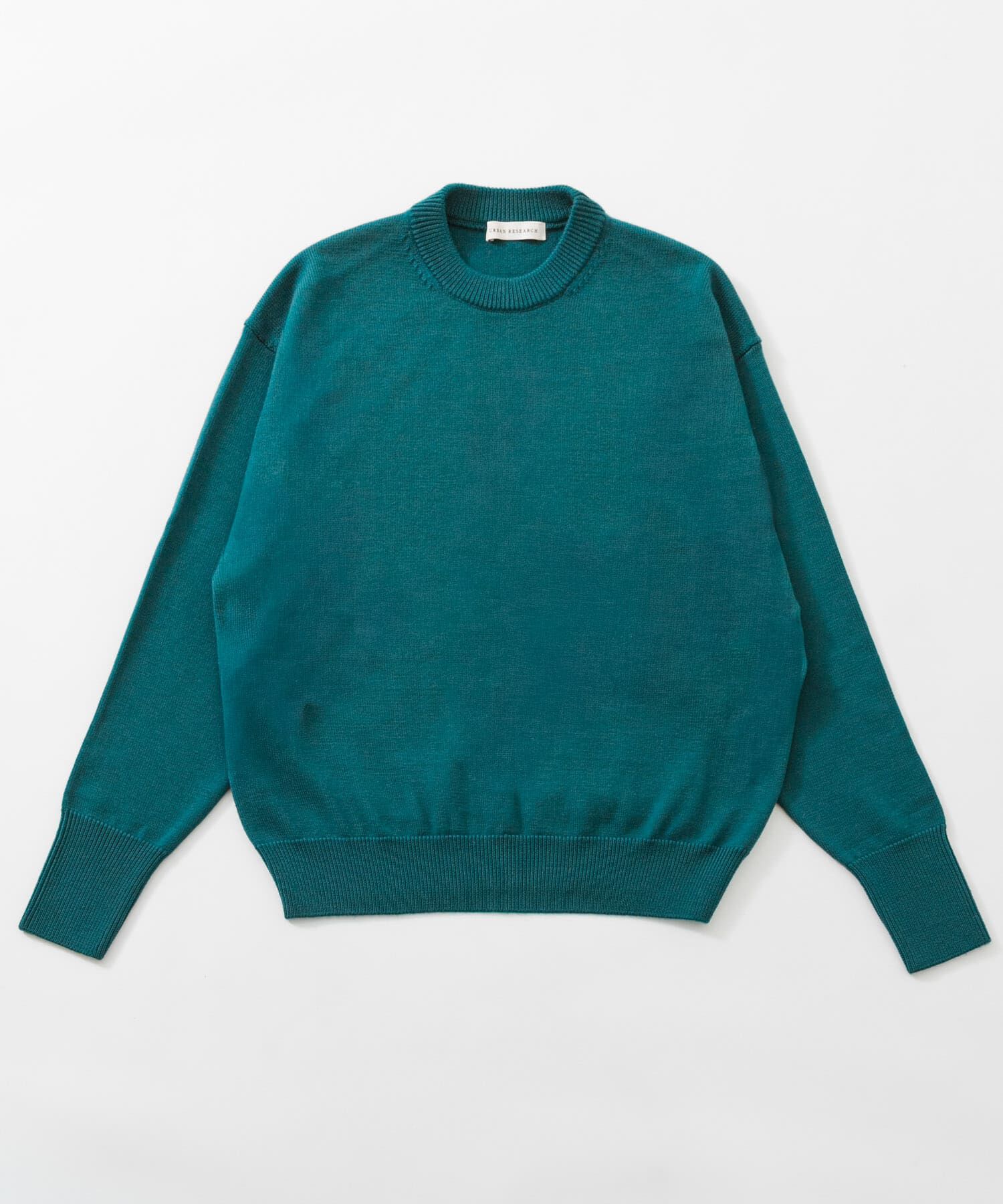 URBAN RESEARCH「CASHFEEL MID CREW-NECK KNIT」|ニット・セーター|グリーン