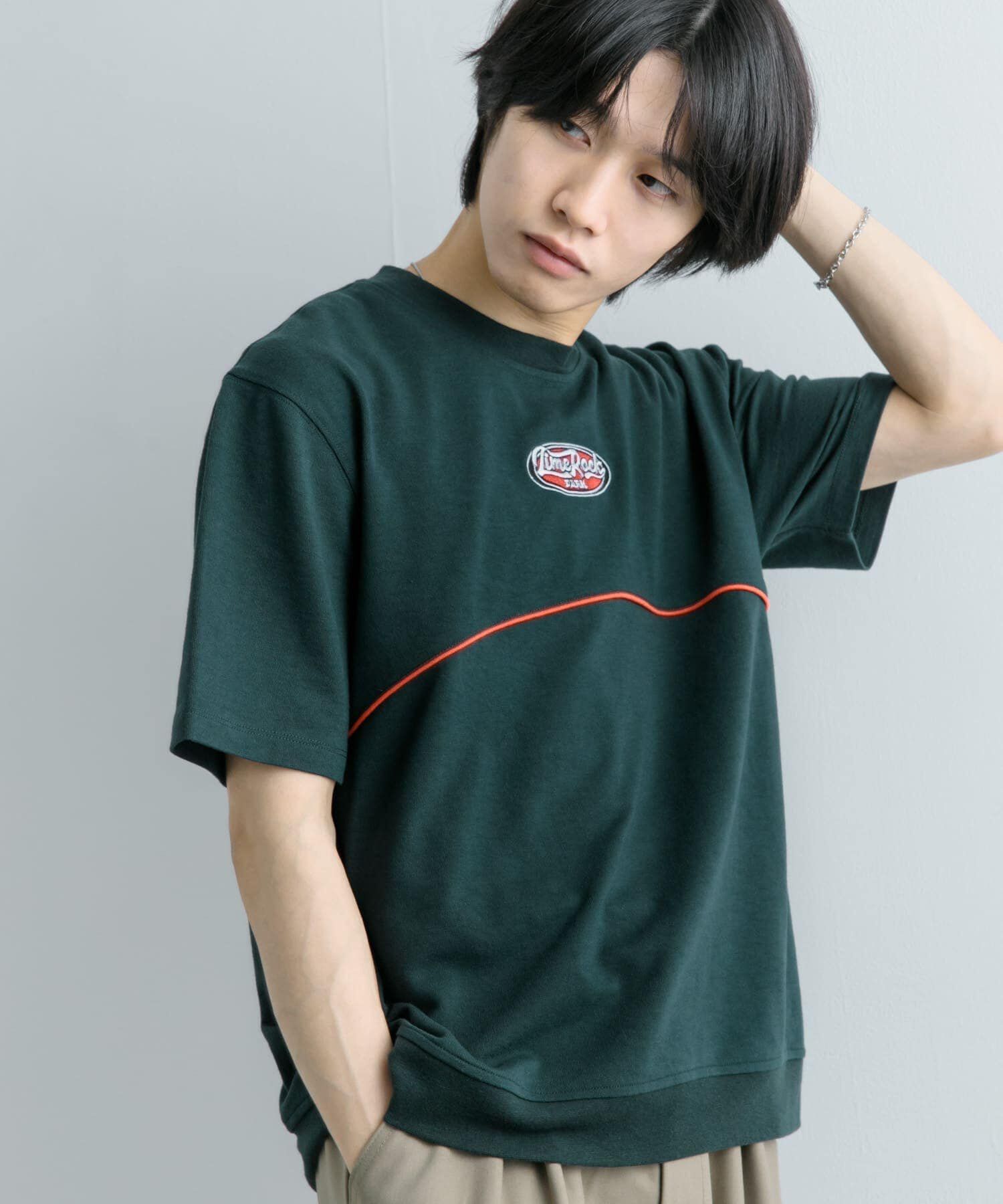 SENSE OF PLACE by URBAN RESEARCH「ブロックドデザインTシャツ(5分袖)」|Tシャツ・カットソー|