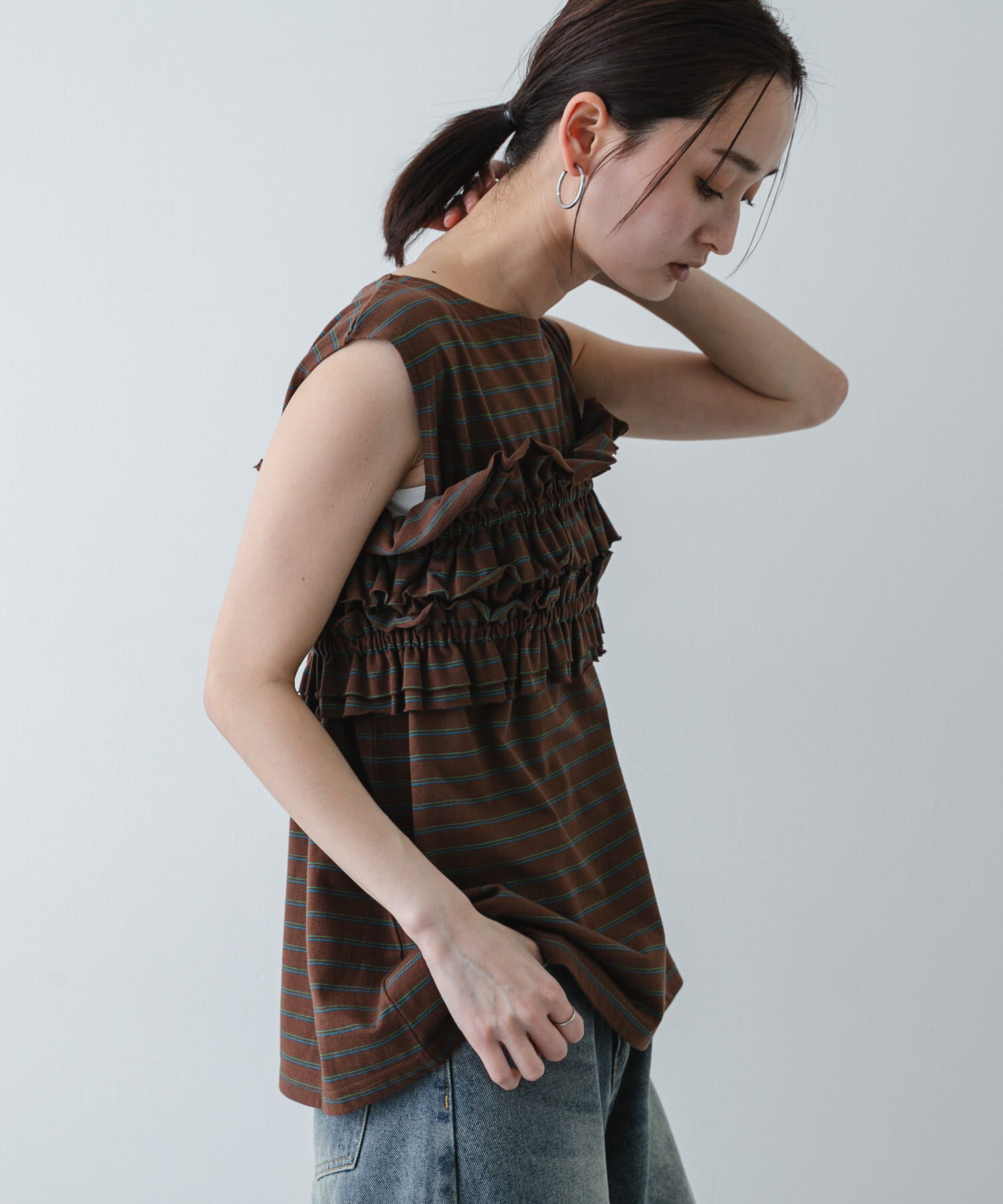 SENSE OF PLACE by URBAN RESEARCH「ボーダーカットビスチェセット」|Tシャツ・カットソー|