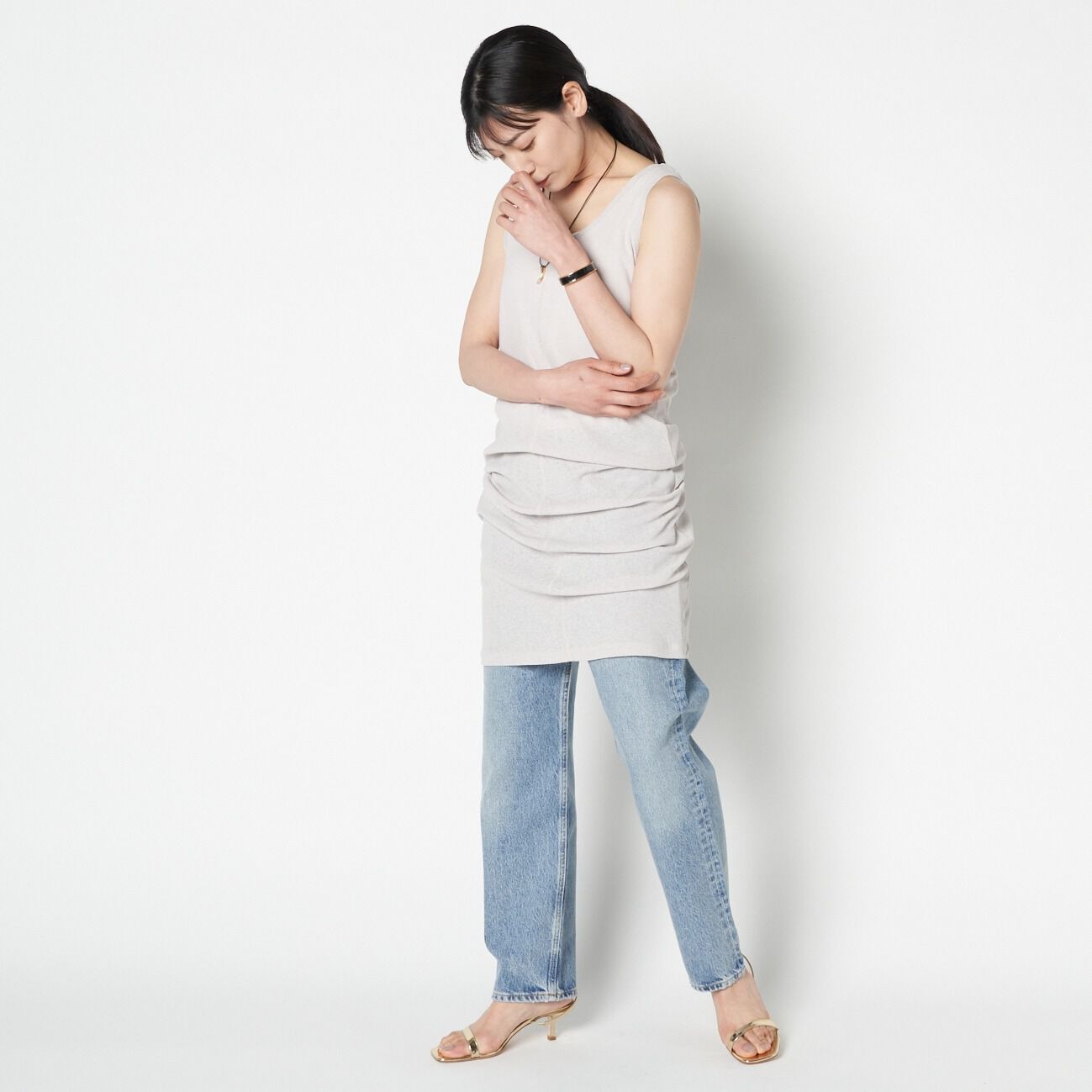 HELIOPOLE「HELIOPOLE DRY TOUCH RIB LONG TANK」|Tシャツ・カットソー|