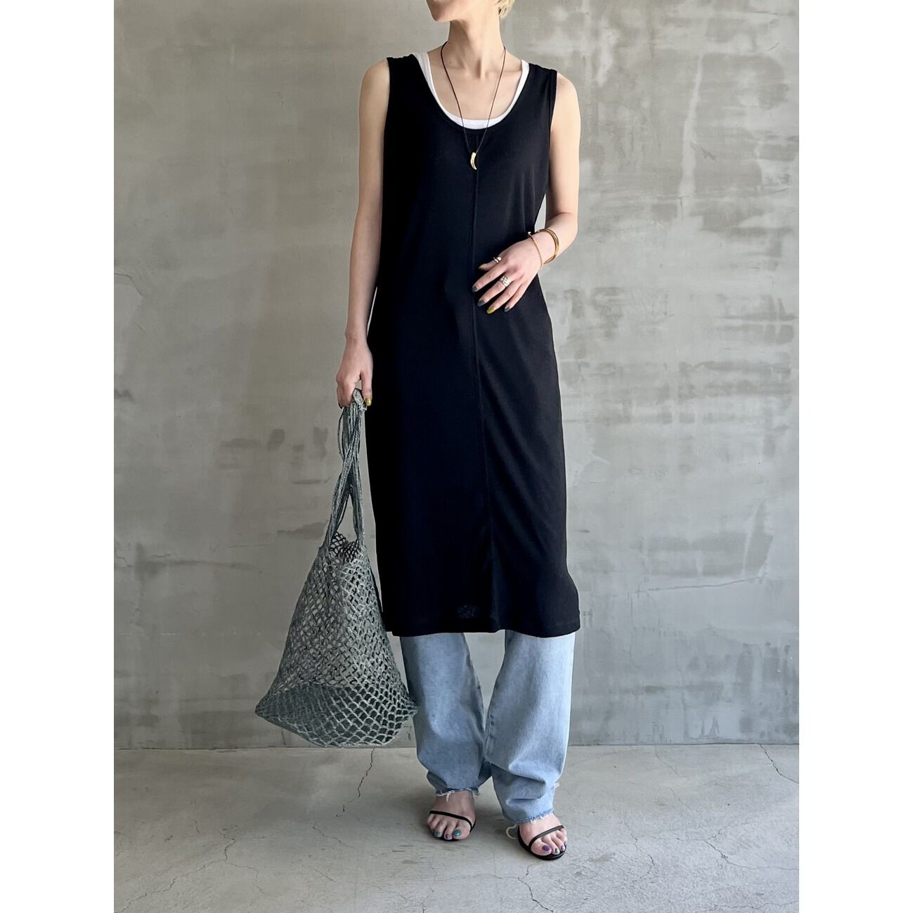 HELIOPOLE「HELIOPOLE DRY TOUCH RIB LONG TANK」|Tシャツ・カットソー|