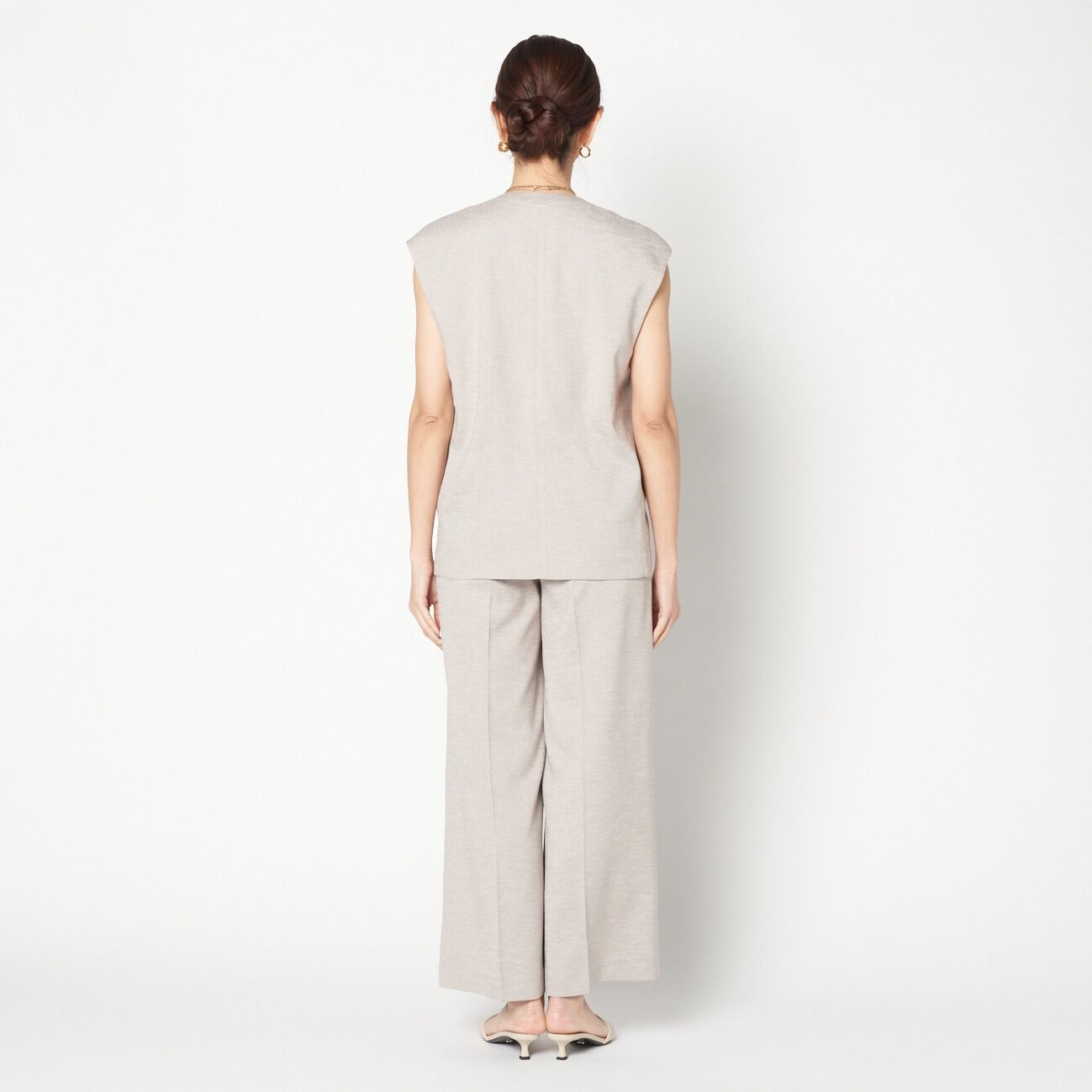 HELIOPOLE「HELIOPOLE FAUX LINEN BIG GILLET」|ベスト・ジレ|