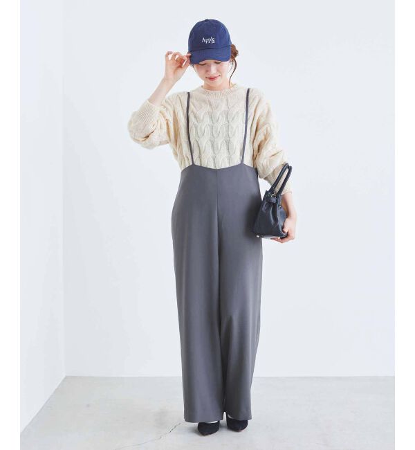 le.coeur blanc「《WEB限定アイテム》ハイウエストワイドキャミサロペット」|その他|