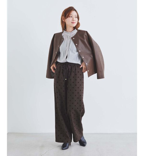 le.coeur blanc「ノーカラーリングドットボタン合皮ジャケット」|その他|