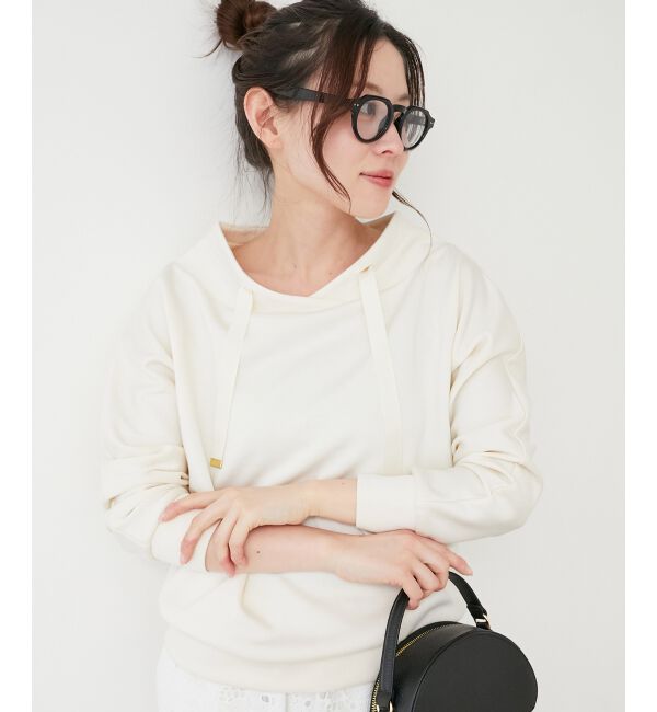 le.coeur blanc「《WEB限定アイテム》パーカーライクデザイントップス」|Tシャツ・カットソー|