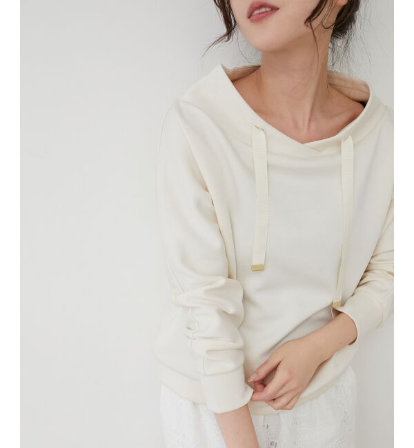le.coeur blanc「《WEB限定アイテム》パーカーライクデザイントップス」|Tシャツ・カットソー|