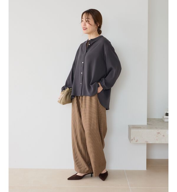 「【大人気再入荷】長袖/2WAYジョーゼットギャザースリーブブラウス」|シャツ・ブラウス|