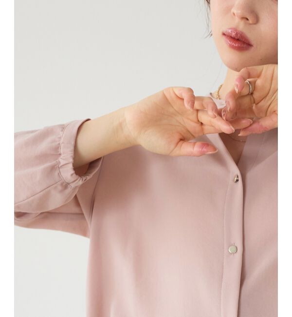  「【大人気再入荷】長袖/2WAYジョーゼットギャザースリーブブラウス」|シャツ・ブラウス|