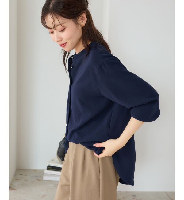  「【大人気再入荷】長袖/2WAYジョーゼットギャザースリーブブラウス」|シャツ・ブラウス|