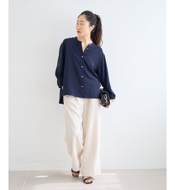  「【大人気再入荷】長袖/2WAYジョーゼットギャザースリーブブラウス」|シャツ・ブラウス|