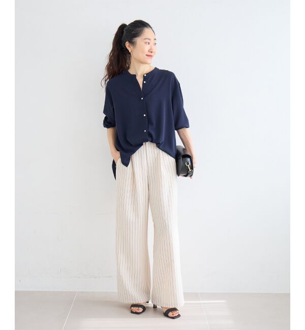  「【大人気再入荷】長袖/2WAYジョーゼットギャザースリーブブラウス」|シャツ・ブラウス|