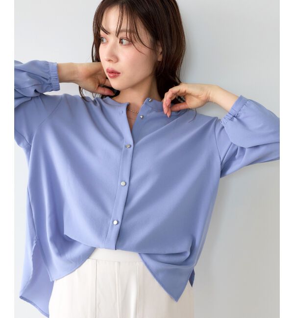  「【大人気再入荷】長袖/2WAYジョーゼットギャザースリーブブラウス」|シャツ・ブラウス|