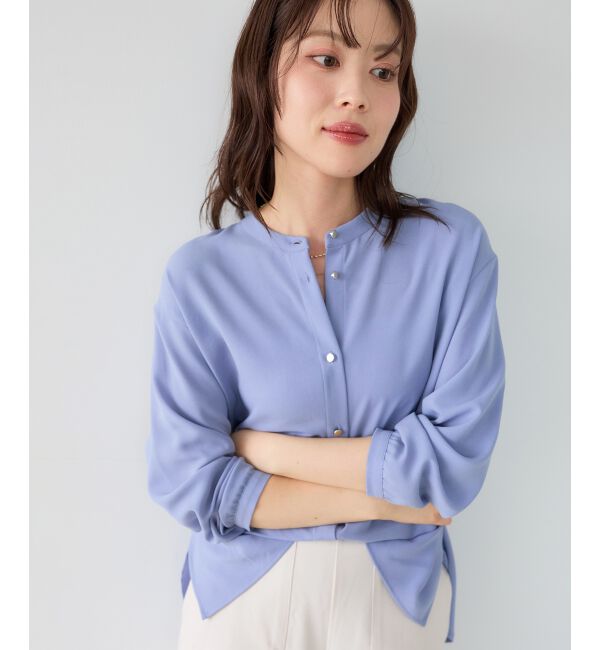  「【大人気再入荷】長袖/2WAYジョーゼットギャザースリーブブラウス」|シャツ・ブラウス|