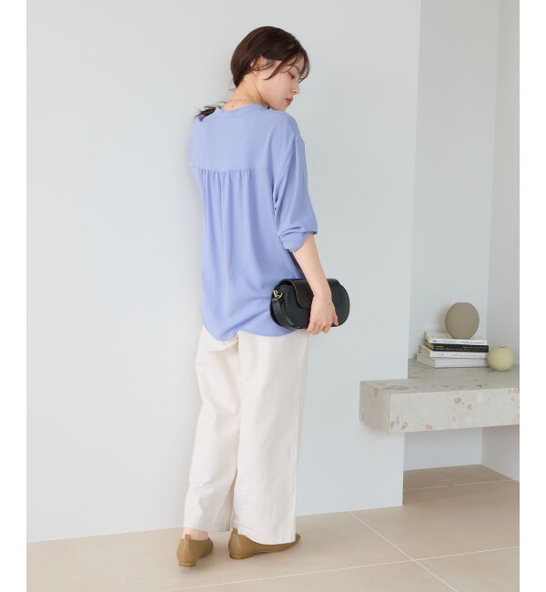  「【大人気再入荷】長袖/2WAYジョーゼットギャザースリーブブラウス」|シャツ・ブラウス|