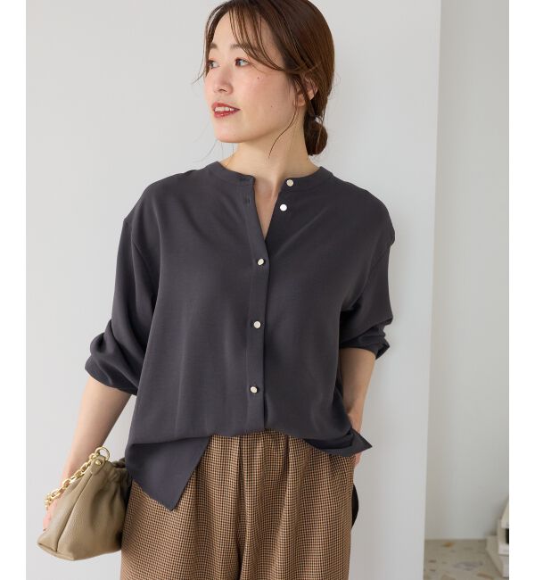  「【大人気再入荷】長袖/2WAYジョーゼットギャザースリーブブラウス」|シャツ・ブラウス|