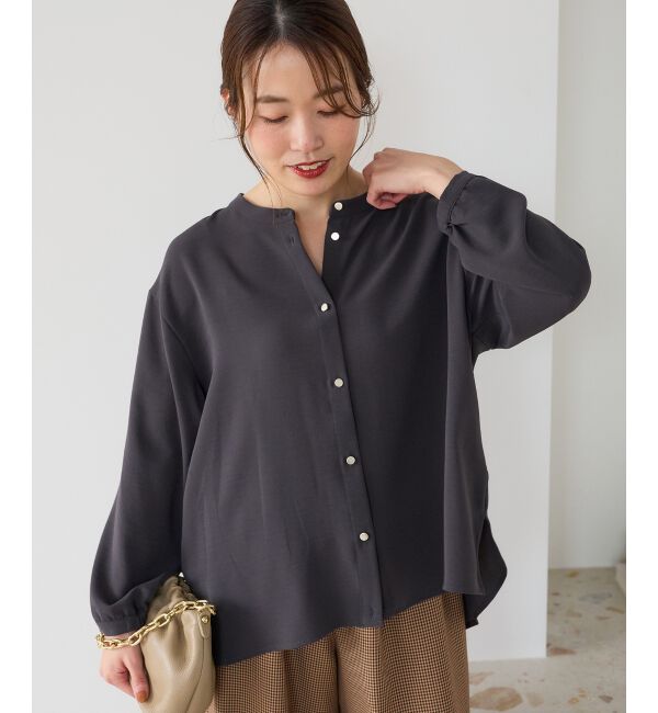  「【大人気再入荷】長袖/2WAYジョーゼットギャザースリーブブラウス」|シャツ・ブラウス|