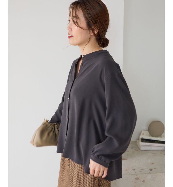 「【大人気再入荷】長袖/2WAYジョーゼットギャザースリーブブラウス」|シャツ・ブラウス|