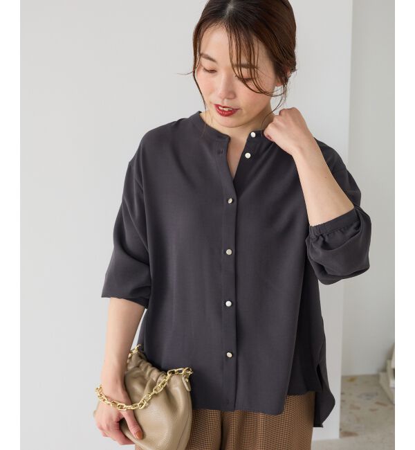  「【大人気再入荷】長袖/2WAYジョーゼットギャザースリーブブラウス」|シャツ・ブラウス|