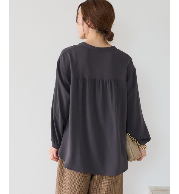  「【大人気再入荷】長袖/2WAYジョーゼットギャザースリーブブラウス」|シャツ・ブラウス|