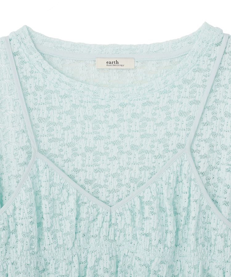 earth music&ecology「SET2点カットレースプルオーバー＋ビスチェ」|Tシャツ・カットソー|