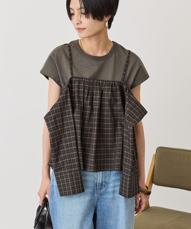 AMERICAN HOLIC「【2点セット】ノースリーブTシャツ＋ビスチェ」|Tシャツ・カットソー|