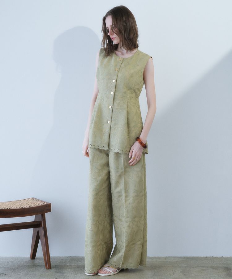 YECCA VECCA「刺繍ワイドパンツ」|その他|