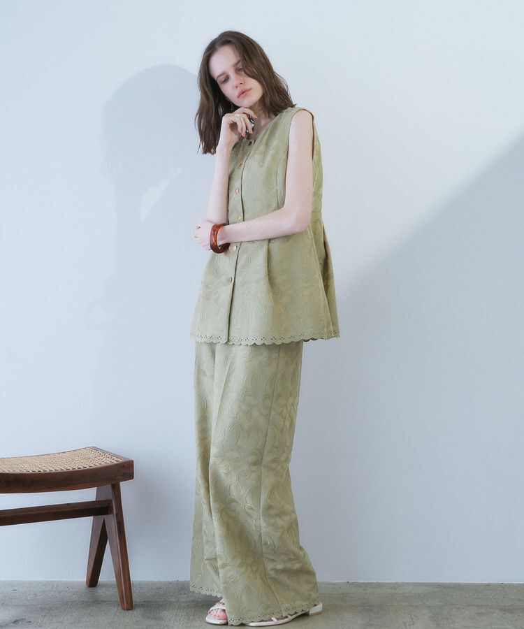 YECCA VECCA「刺繍ワイドパンツ」|その他|
