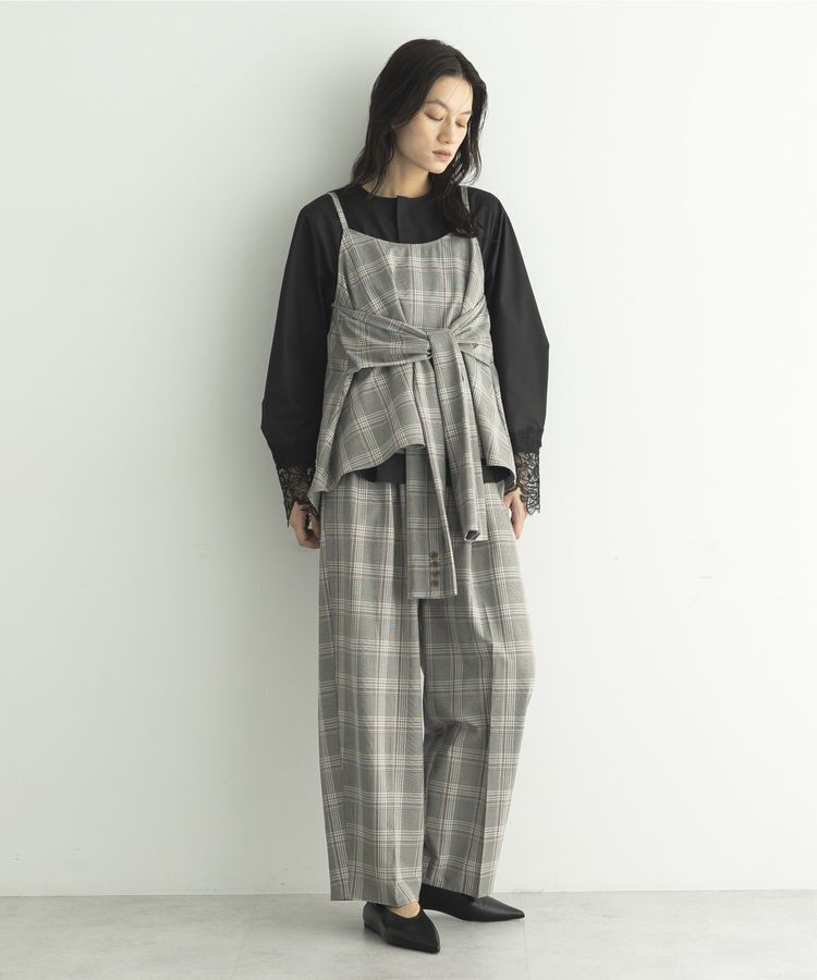 GARAGE OF GOOD CLOTHING「【日本製】チェックジャケットスリーブビスチェ」|ベスト・ジレ|