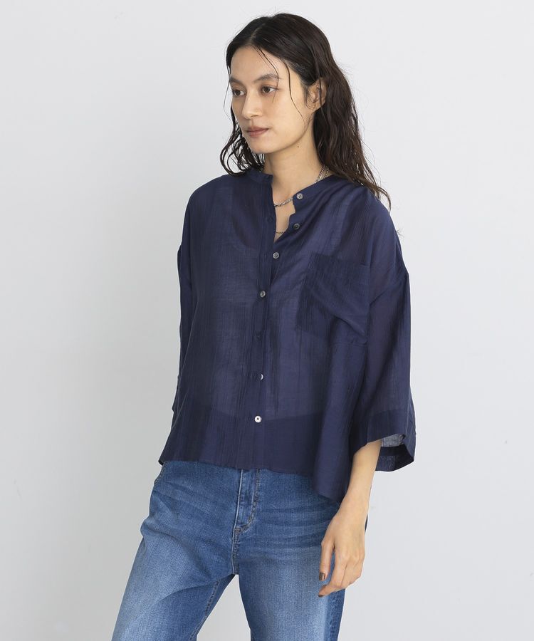 GARAGE OF GOOD CLOTHING「シアー７分袖ブラウス」|シャツ・ブラウス|