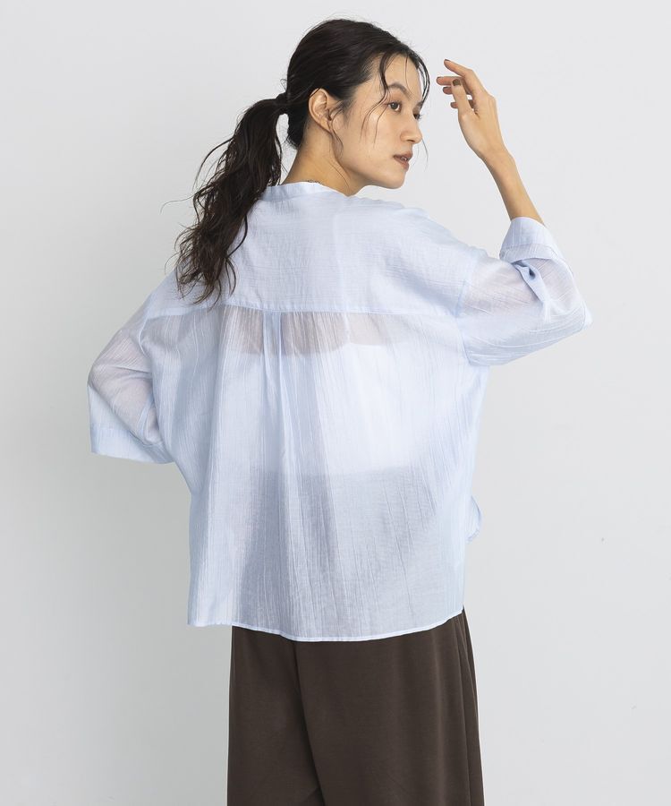 GARAGE OF GOOD CLOTHING「シアー７分袖ブラウス」|シャツ・ブラウス|