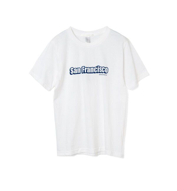 MARMARMAR「MARMARMAR プリントT (san francisco)」|Tシャツ・カットソー|ホワイト&times;ネイビー
