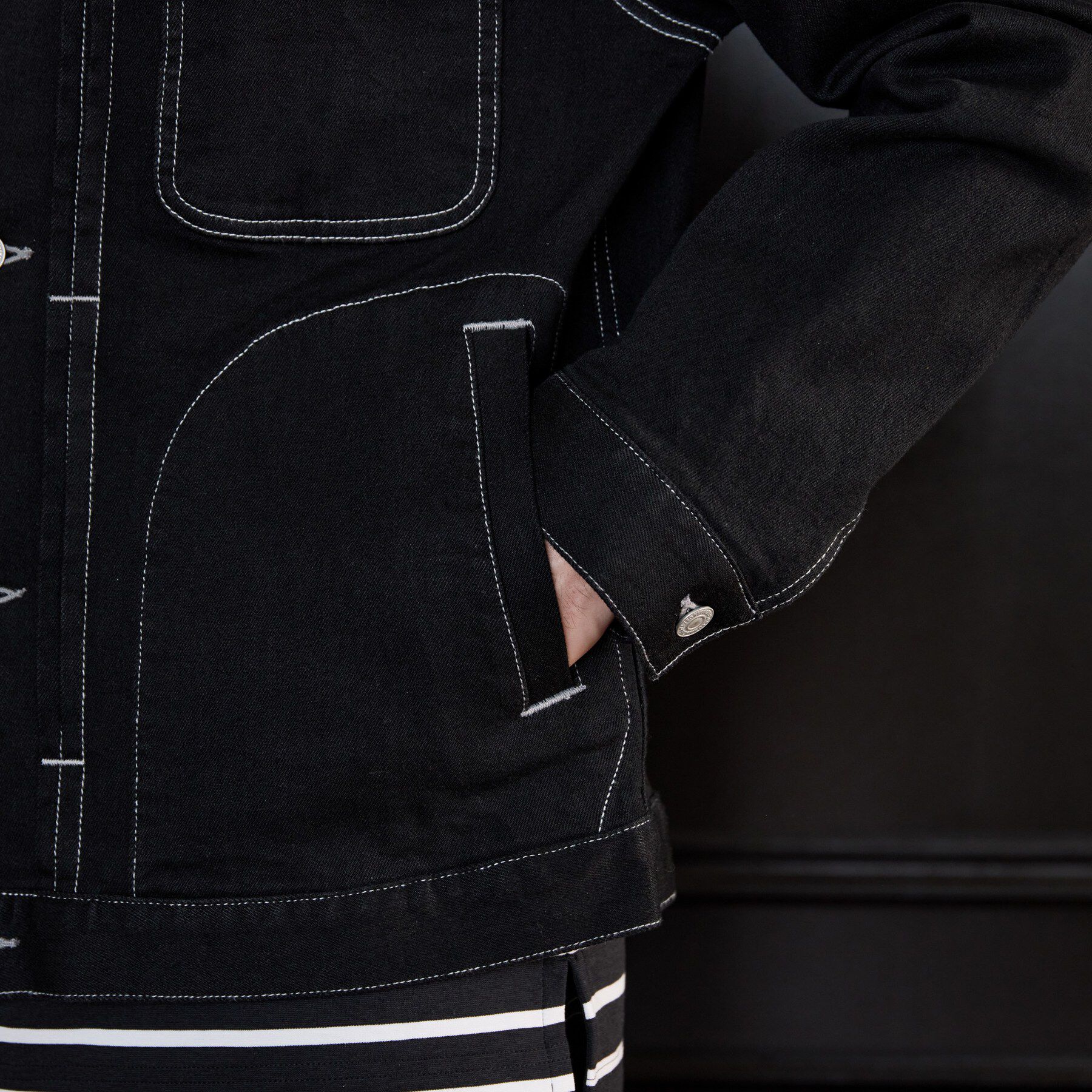 TAKEO KIKUCHI「【BOWLER HAT LABEL】ブラックデニムGジャン」|デニムジャケット|