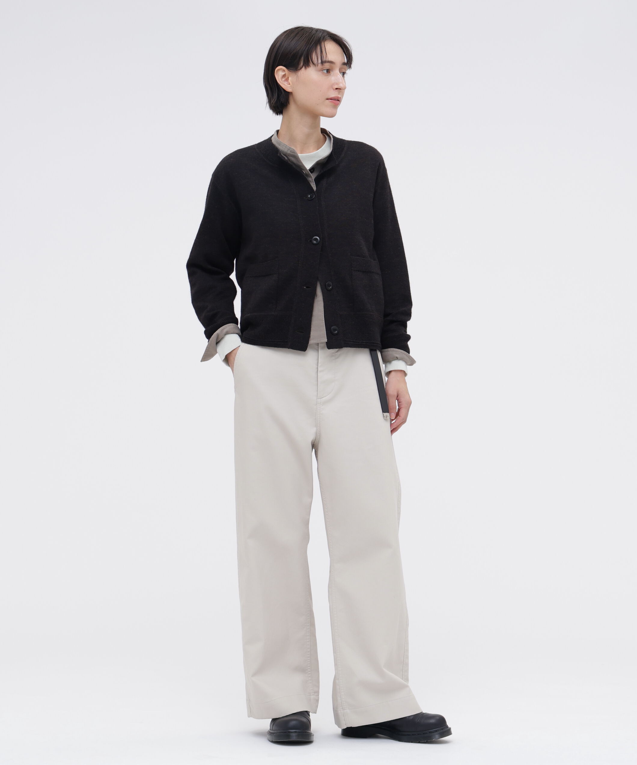 MHL.「ASH WOOL KNITWEAR」|カーディガン|