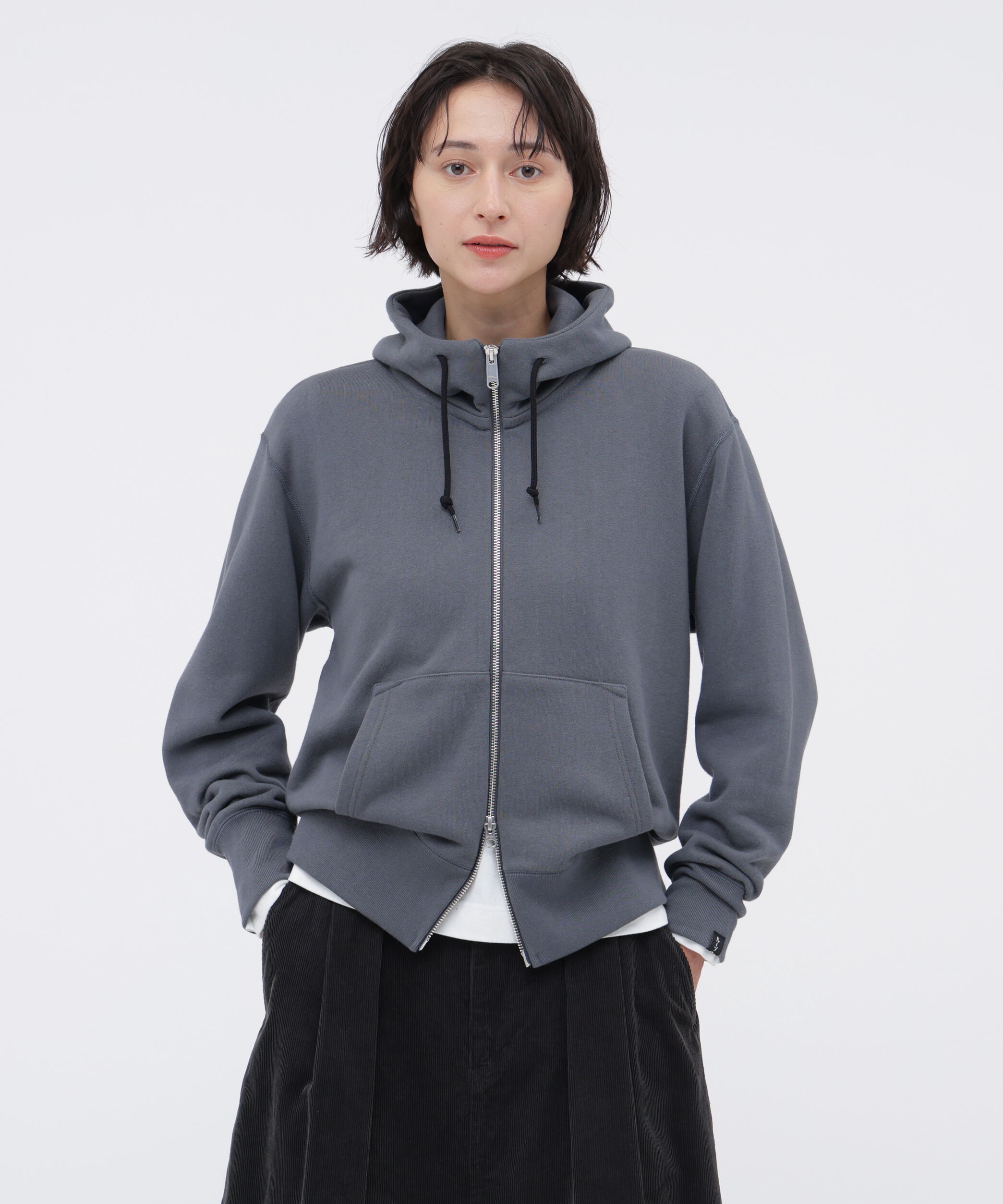 MHL.「LIGHT LOOPBACK COTTON ZIP HOODY」|Tシャツ・カットソー|DARK BLUE4