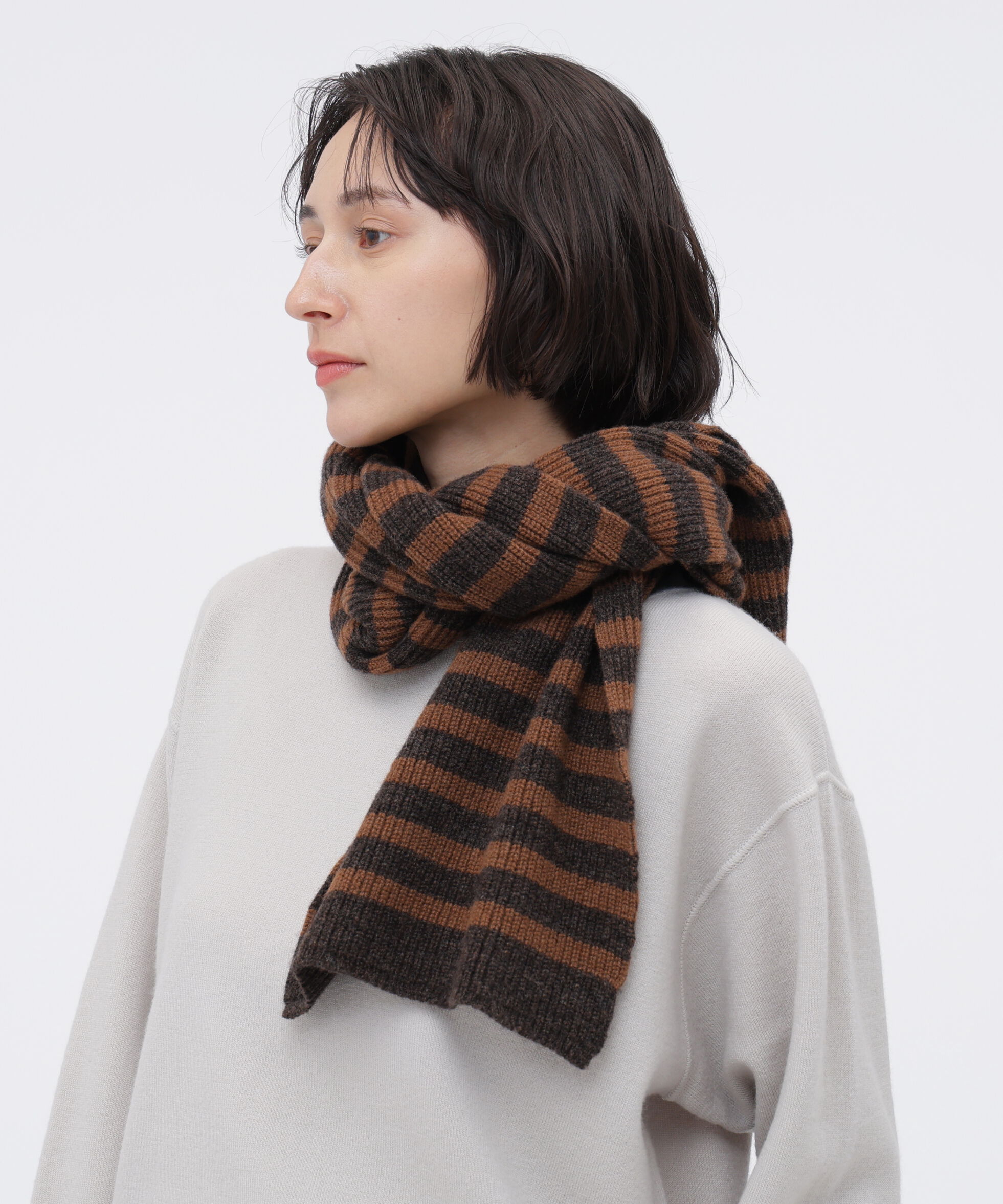 MHL.「MHL TEXTURED STRIPE SCARF」|バンダナ・スカーフ|