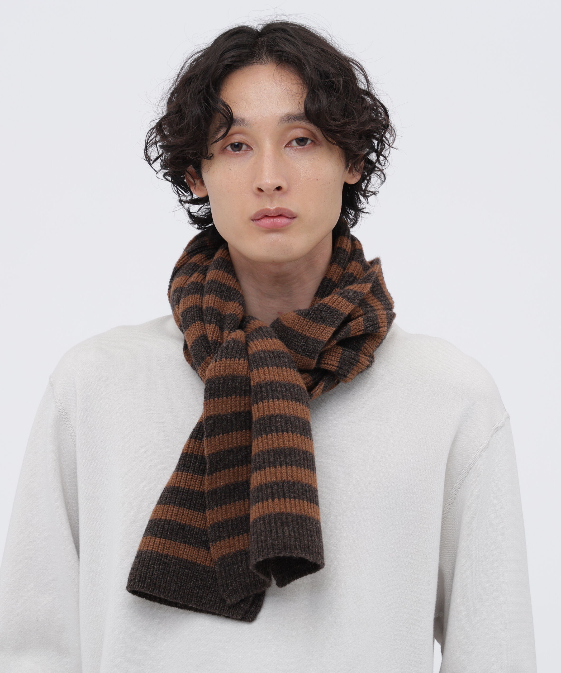 MHL.「MHL TEXTURED STRIPE SCARF」|バンダナ・スカーフ|
