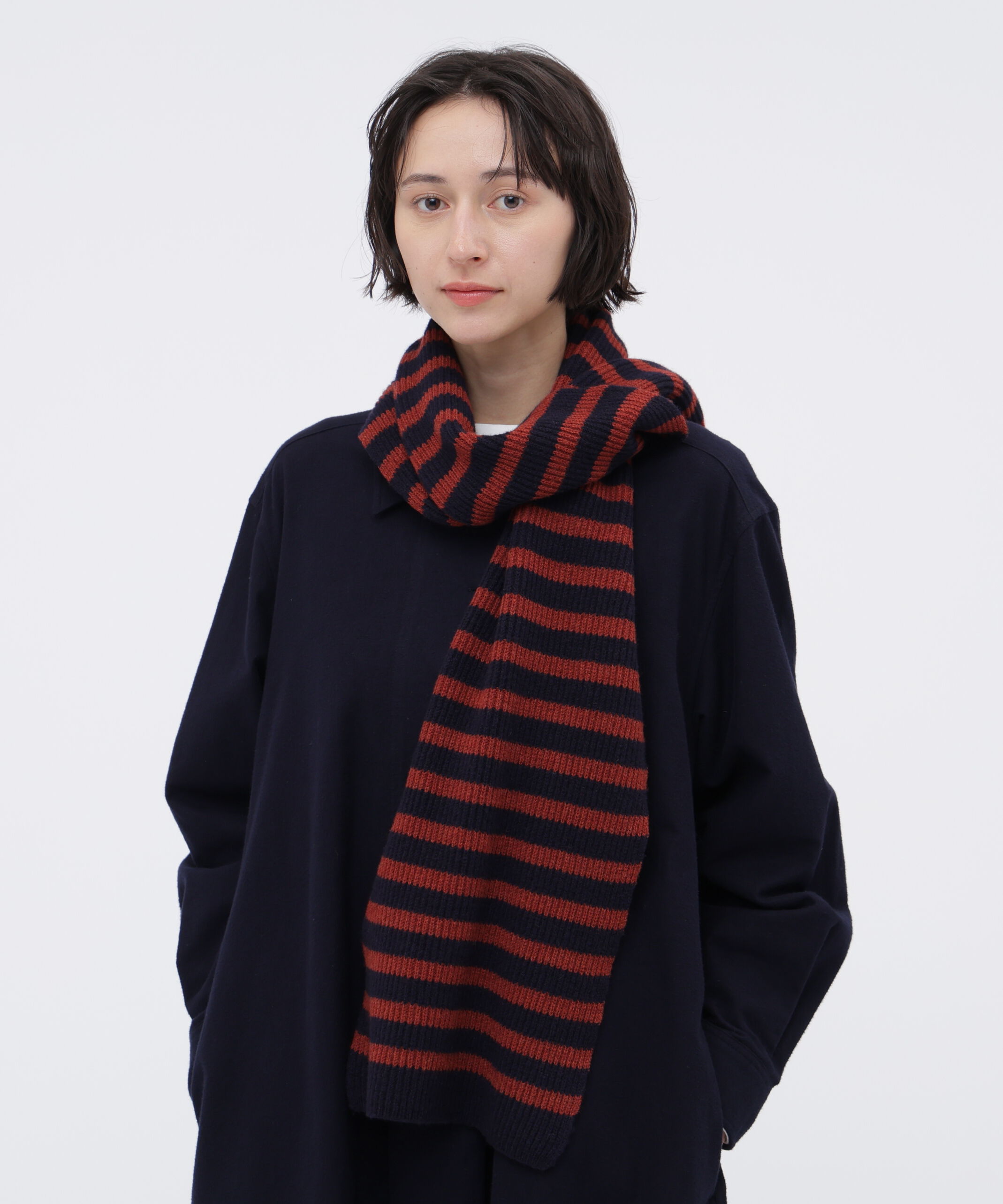 MHL.「MHL TEXTURED STRIPE SCARF」|バンダナ・スカーフ|