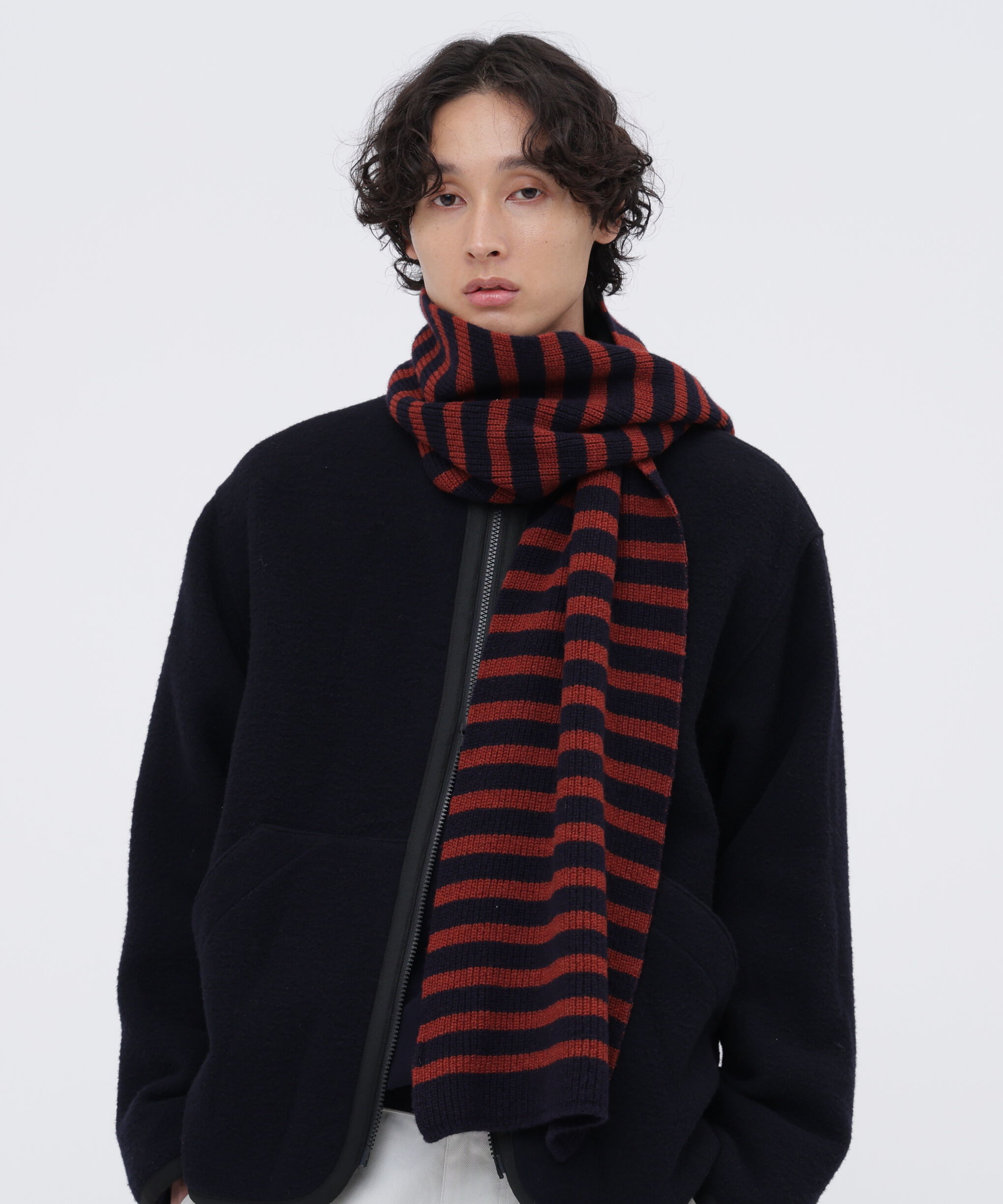 MHL.「MHL TEXTURED STRIPE SCARF」|バンダナ・スカーフ|
