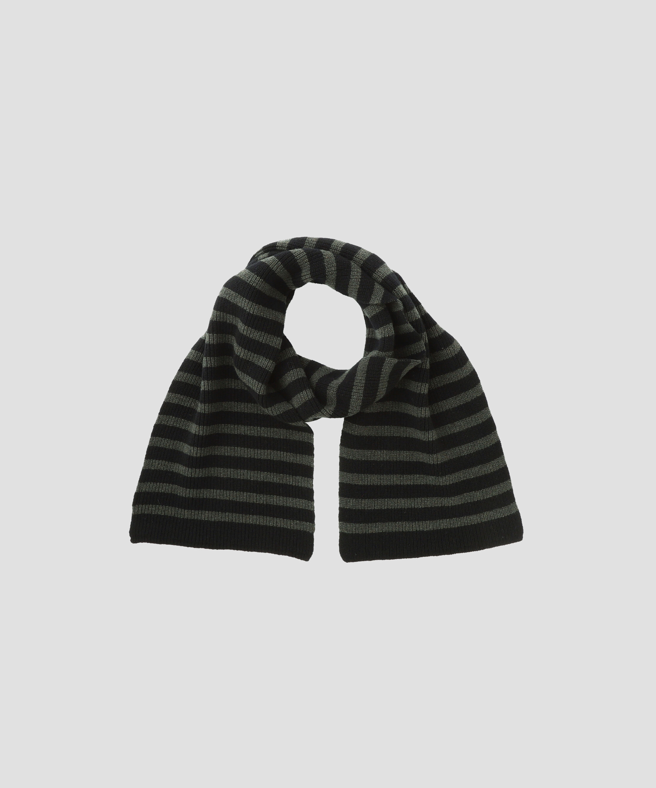 MHL.「MHL TEXTURED STRIPE SCARF」|バンダナ・スカーフ|DARK GREEN3