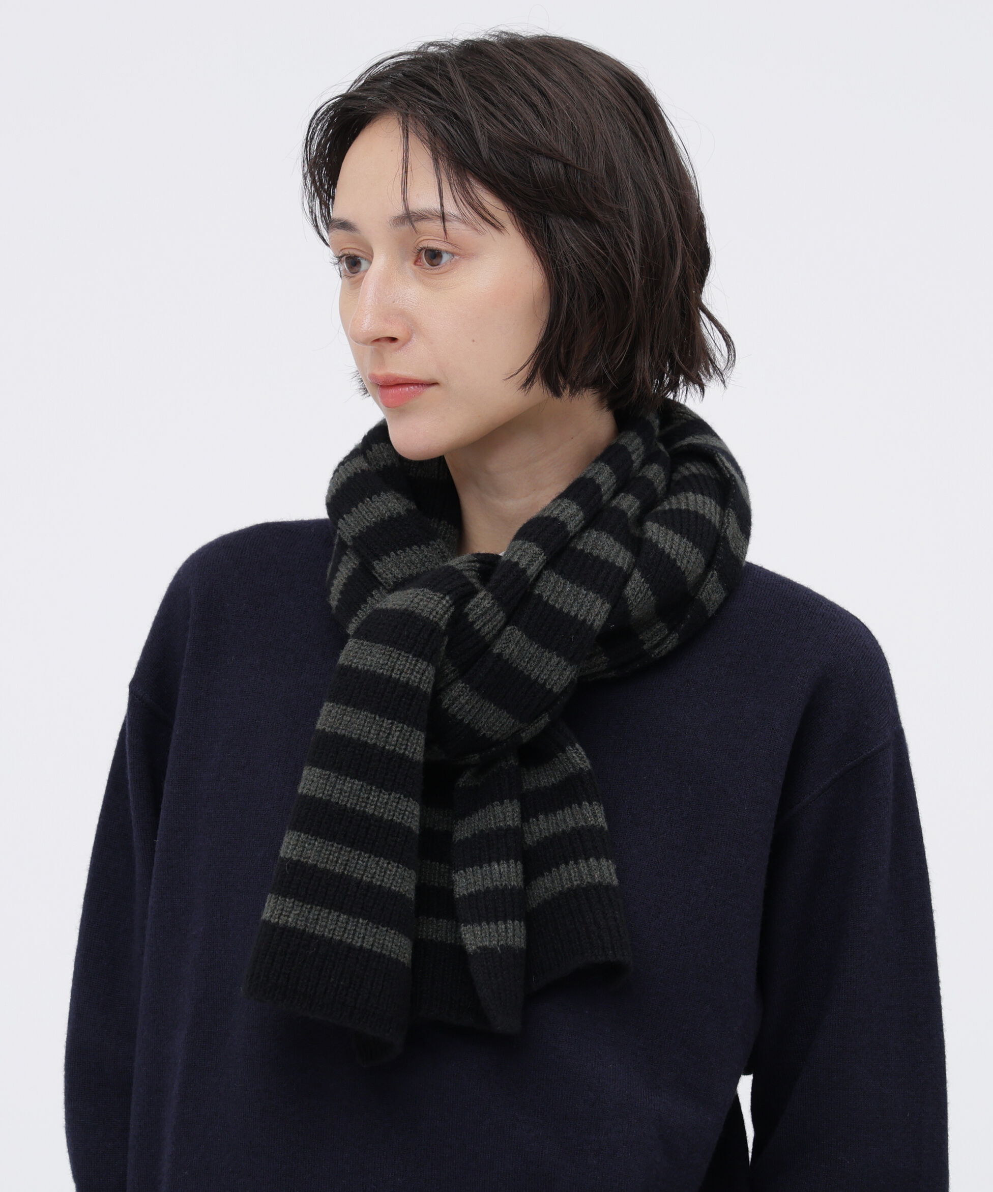 MHL.「MHL TEXTURED STRIPE SCARF」|バンダナ・スカーフ|