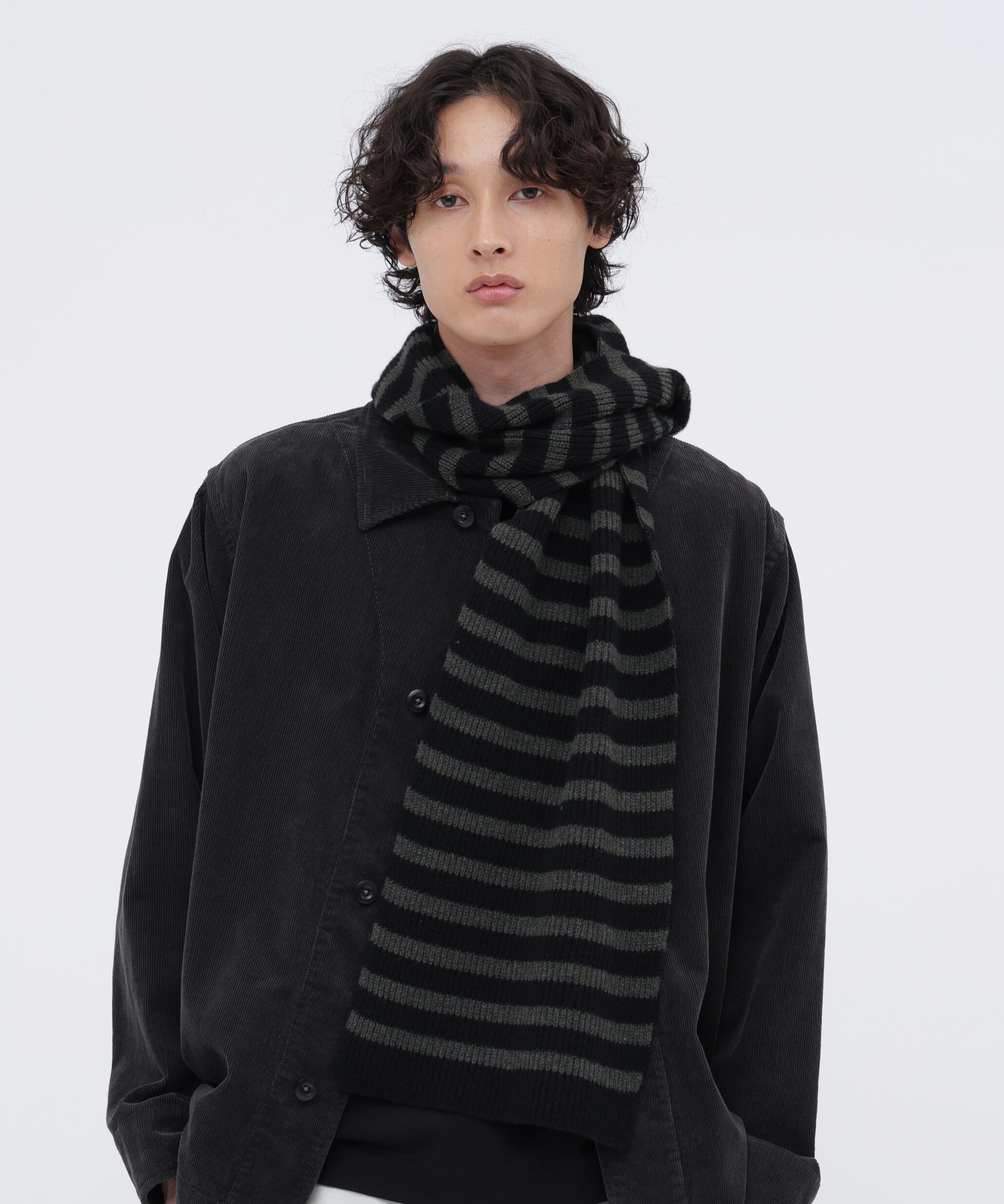 MHL.「MHL TEXTURED STRIPE SCARF」|バンダナ・スカーフ|
