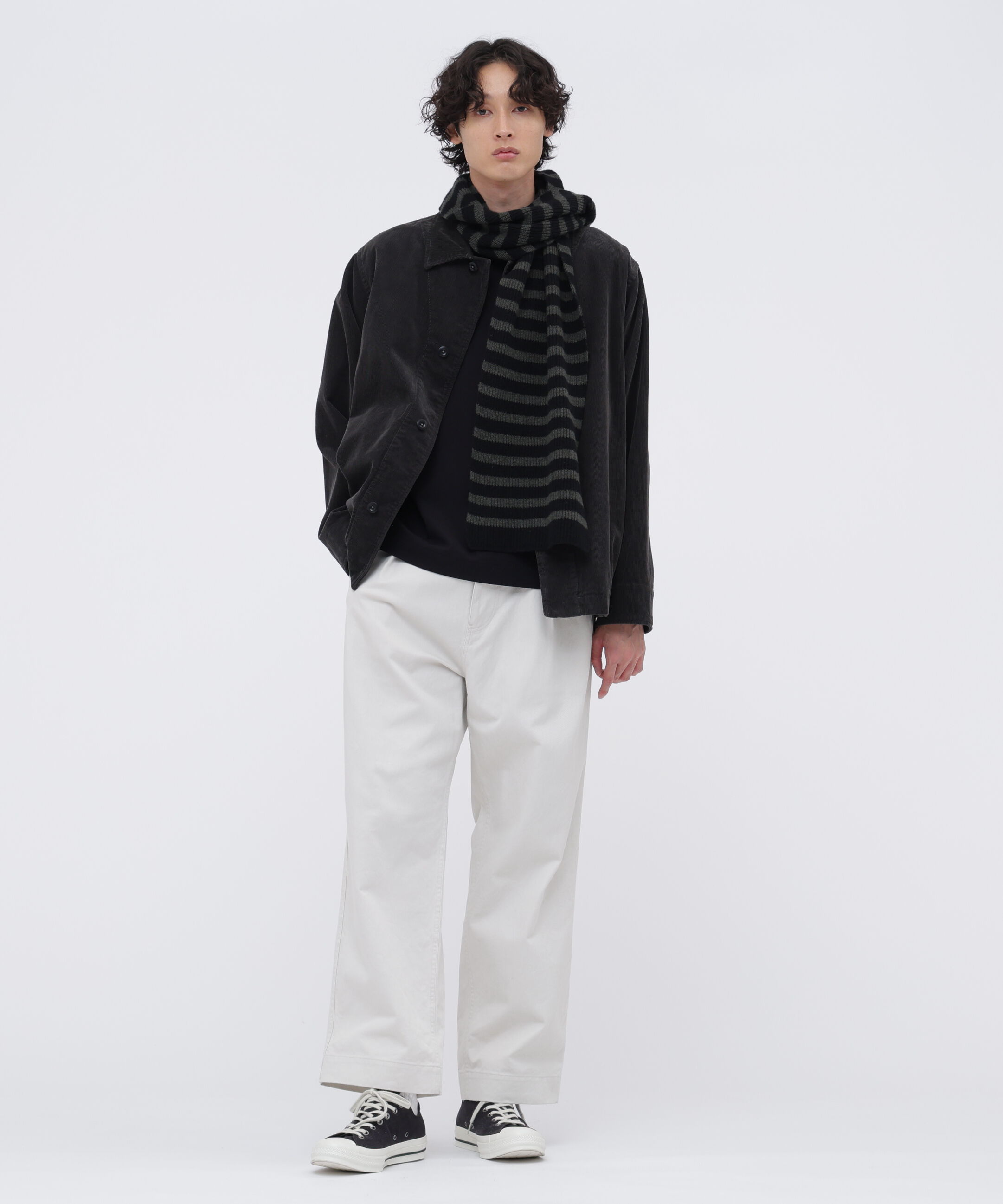 MHL.「MHL TEXTURED STRIPE SCARF」|バンダナ・スカーフ|