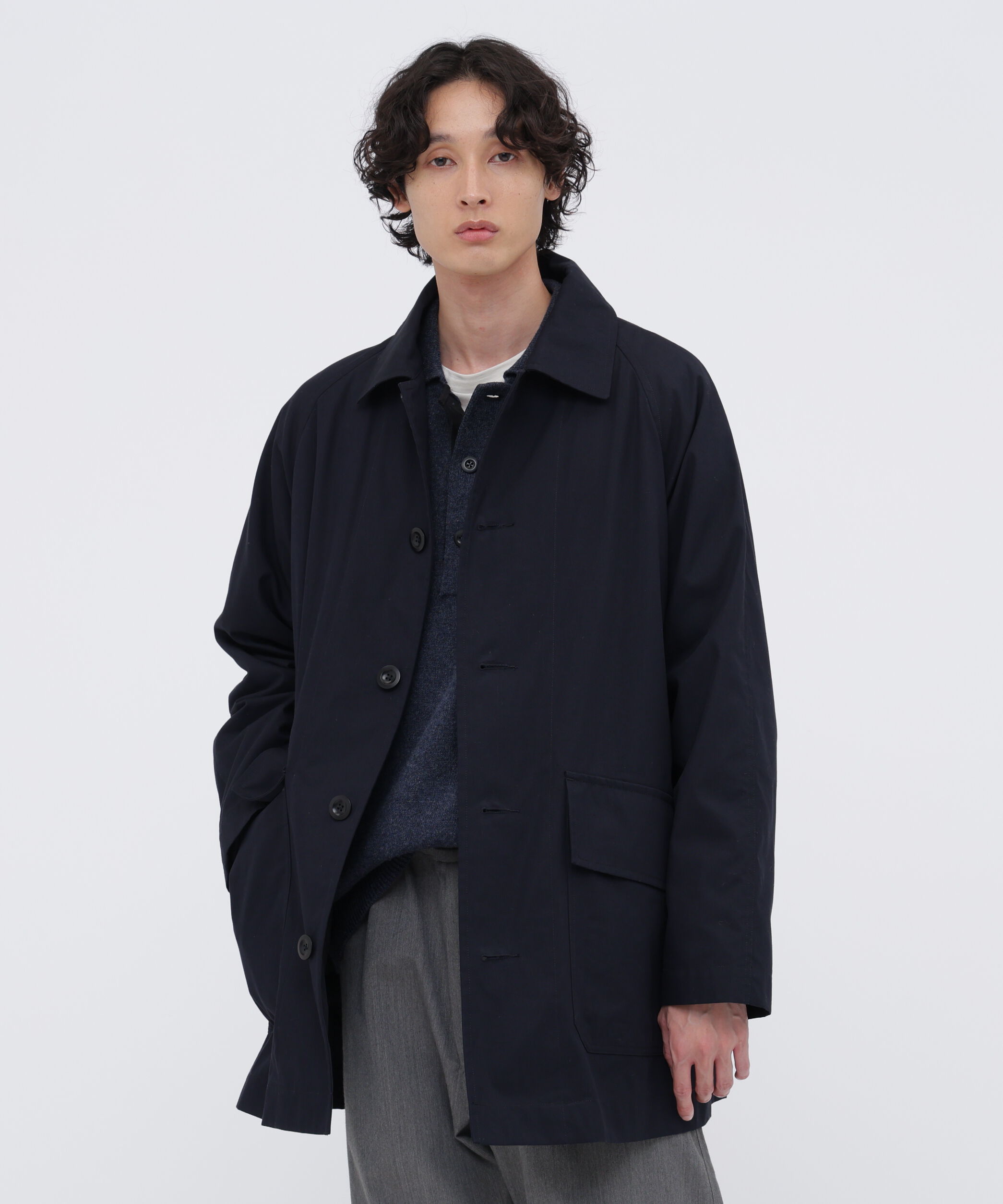 MHL.「DRY COTTON NYLON OXFORD COAT」|その他|NAVY