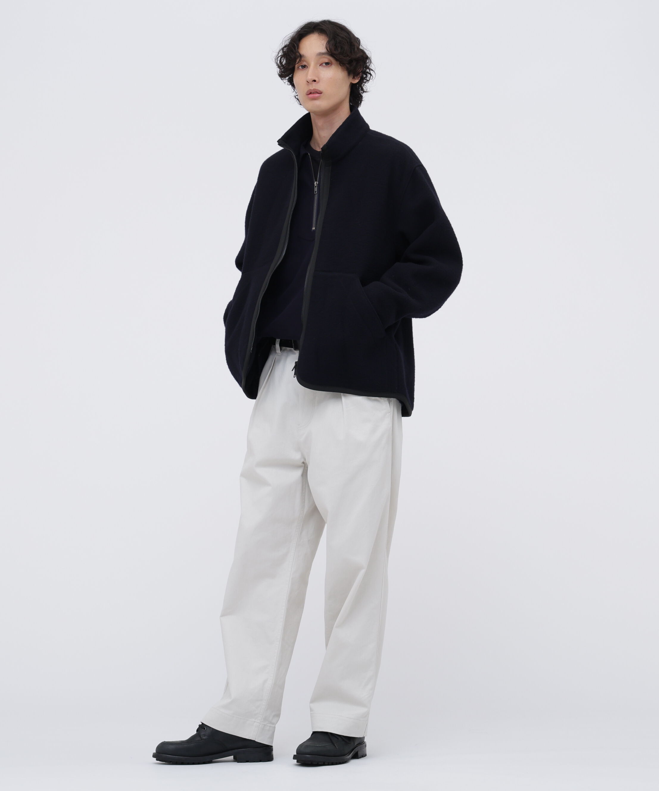 MHL.「SOFT WOOL FLEECE BLOUSON」|ブルゾン・スタジャン|