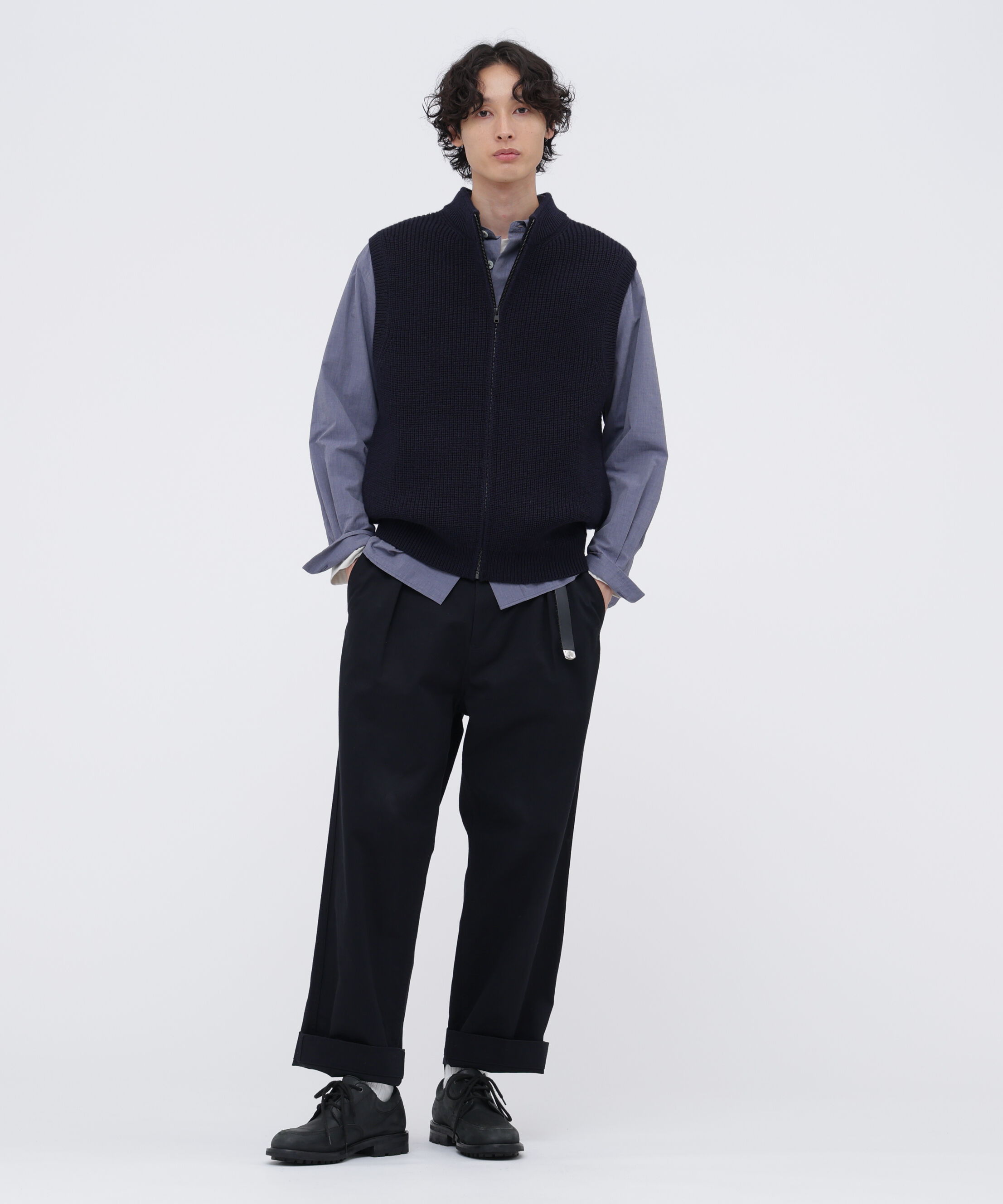 MHL.「ORGANIC COTTON CHINO TWILL TROUSERS」|その他|DARK NAVY1