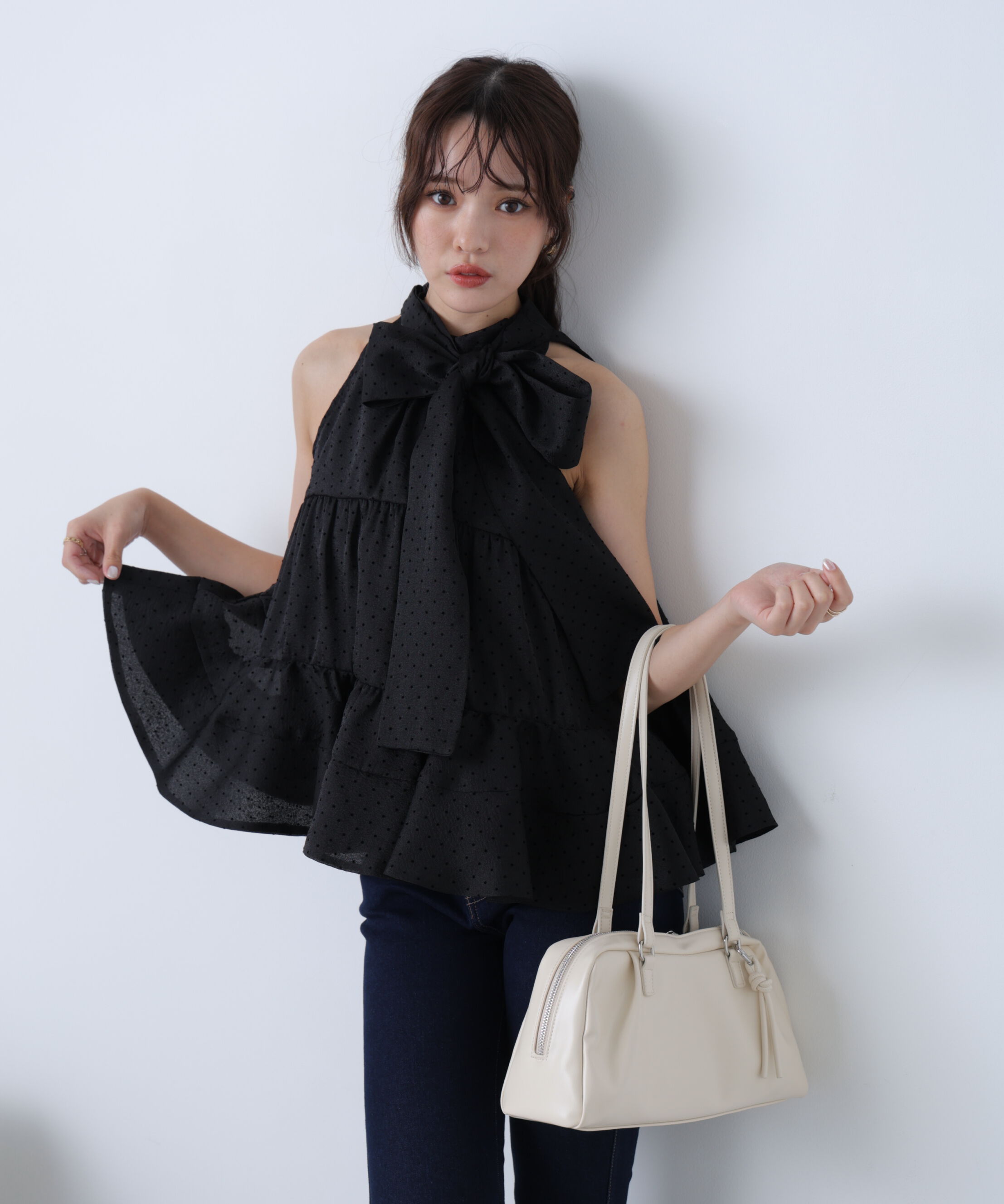  「〈MFM〉シアードットティアードブラウス」|シャツ・ブラウス|ブラック