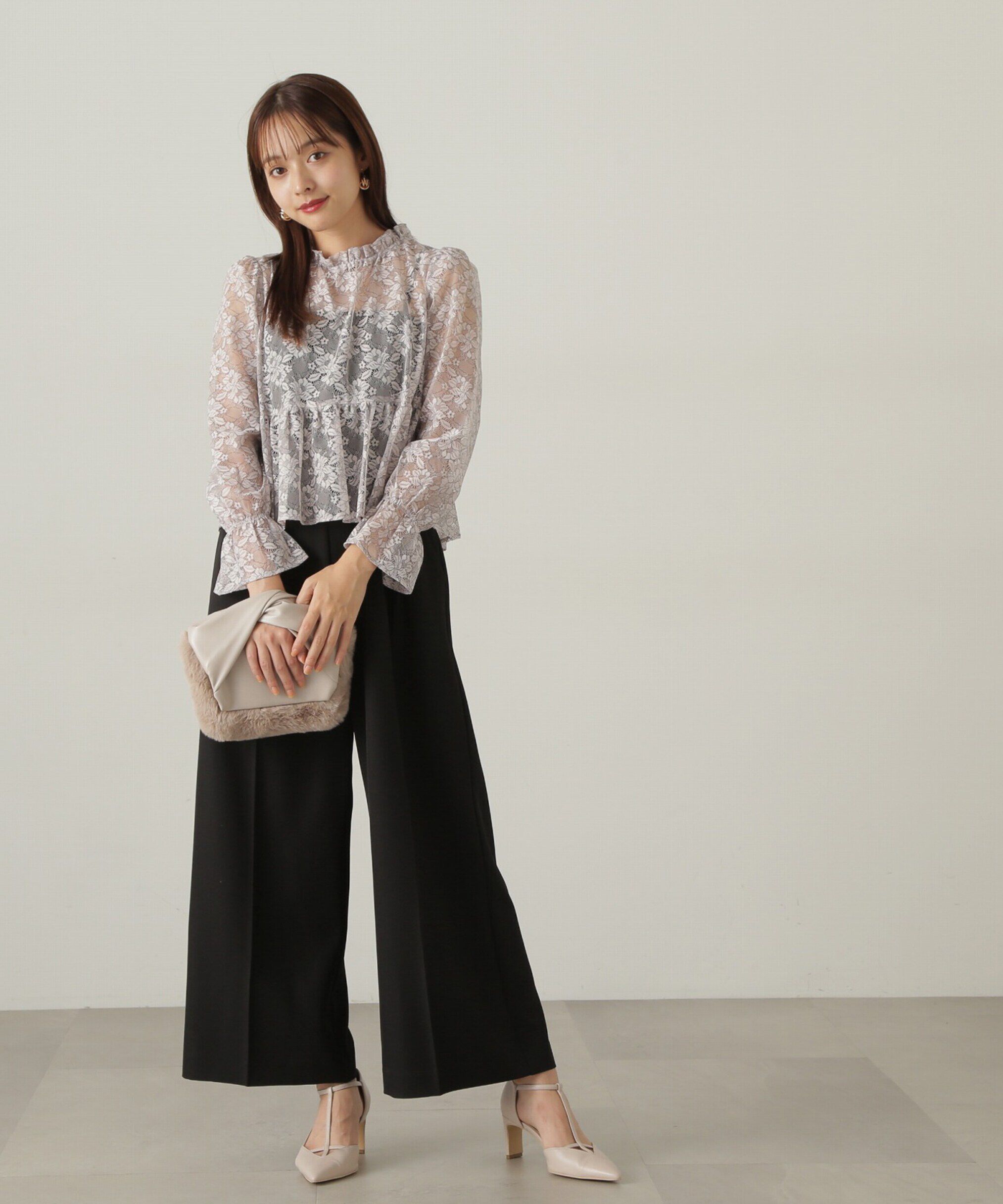 PROPORTION BODY DRESSING「2wayレースペプラムセットアップ　24AW」|ワンピース|