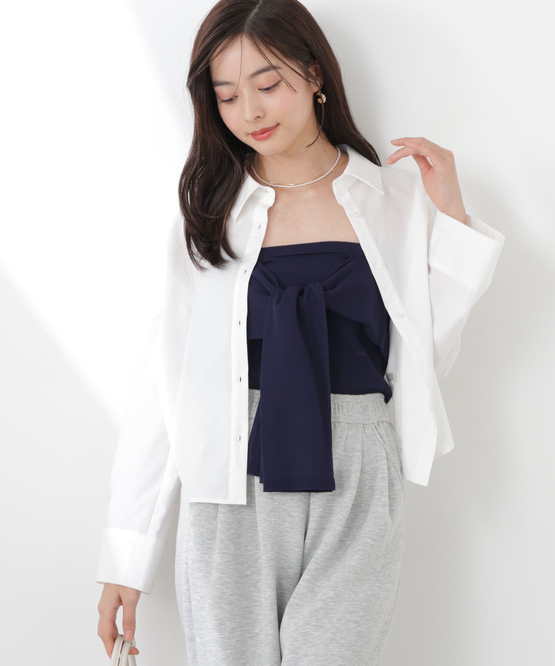 PROPORTION BODY DRESSING「〈a/mie〉リボンニットビスチェ　26SS」|カーディガン|